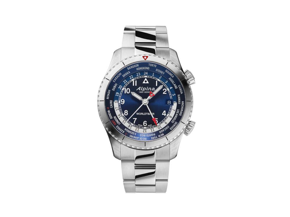 Reloj de Cuarzo Alpina Startimer Pilot Quartz Worldtimer, 41 mm, AL-255N4S26B