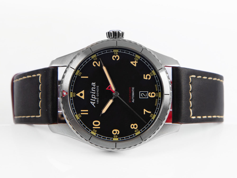 Reloj Automático Alpina Startimer Pilot, 41 mm, Negro, Día, AL-525BBG4S26