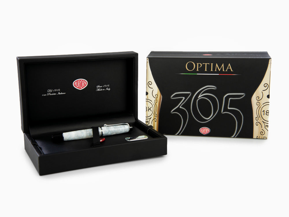 Pluma Aurora Optima 366 Bianco 2024, Edición Limitada, 996-LW