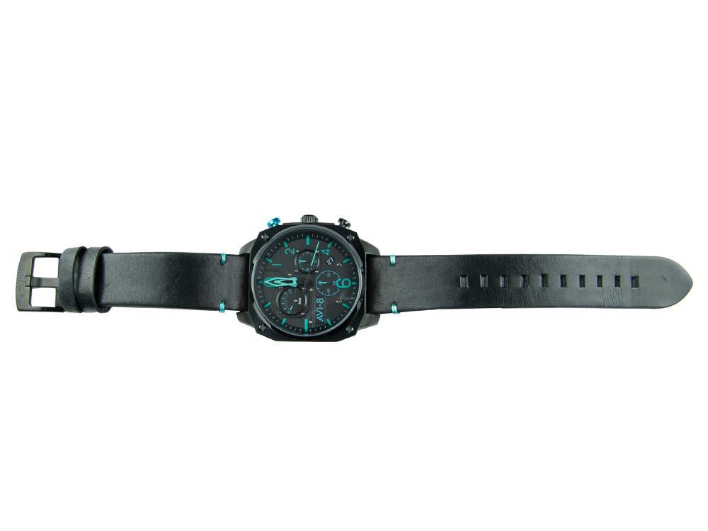 Reloj de Cuarzo AVI-8 Hawker Hunter Retrograde Edition, Negro, 45 mm, AV-4052-05