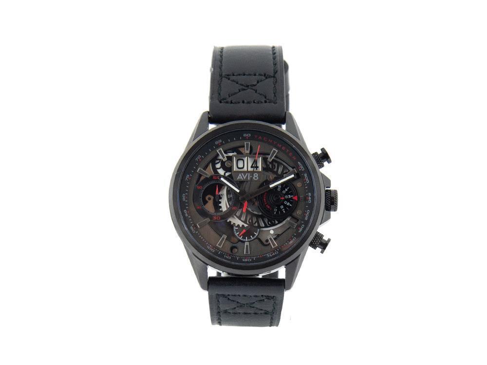 Reloj de Cuarzo AVI-8 Hawker Harrier II Matador, PVD, Negro, 45 mm, AV-4065-05