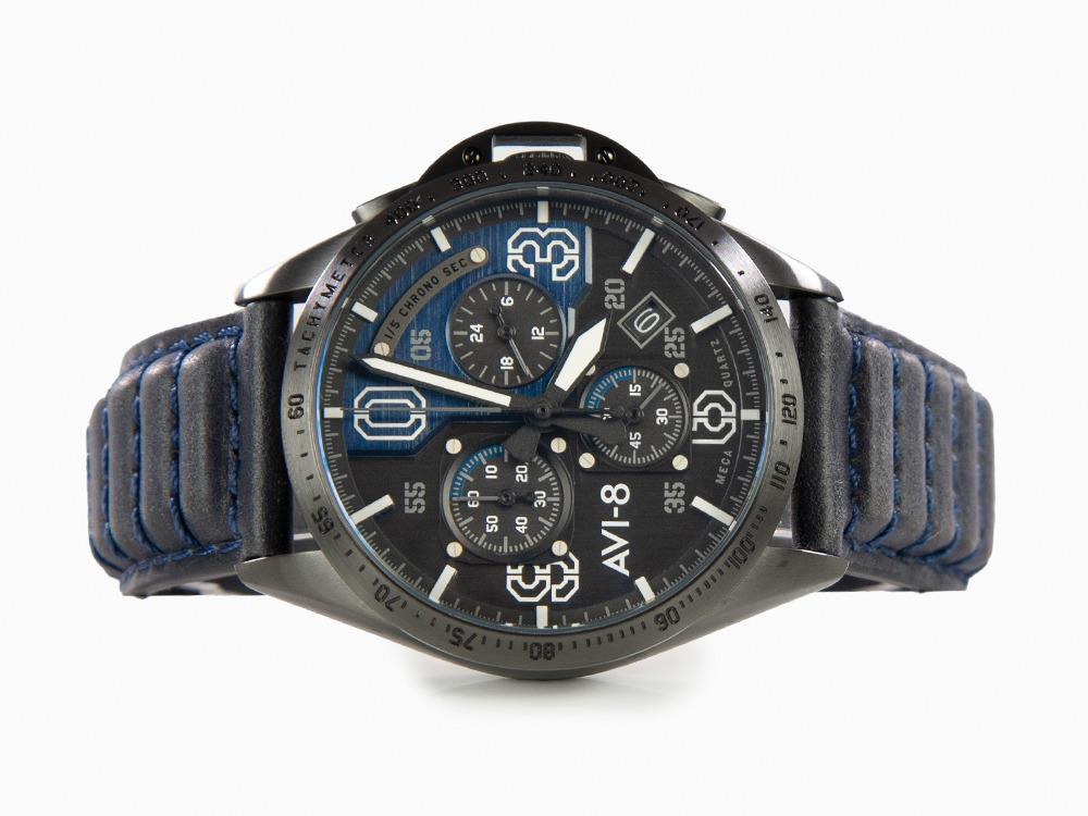 Reloj de Cuarzo AVI-8 P-51 Mustang Blakeslee Chronograph Air Blue, AV-4077-04