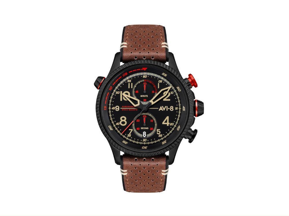 Reloj de Cuarzo AVI-8 Hawker Hunter Duke Chronograph Tangmere, Negro, AV-4080-04