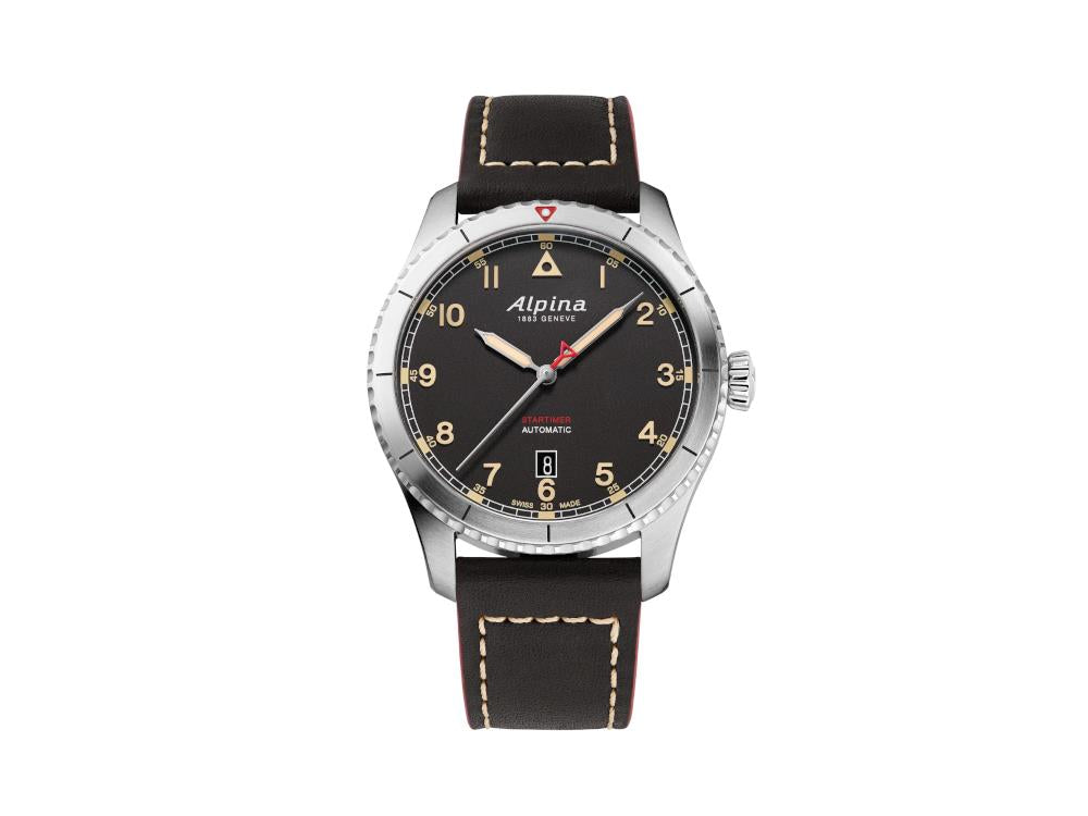 Reloj Automático Alpina Startimer Pilot, 41 mm, Negro, Día, AL-525BBG4S26