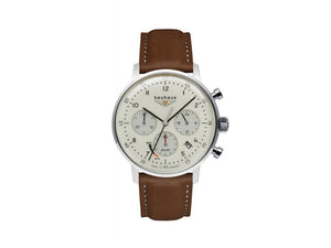 Reloj de Cuarzo Bauhaus Solar Chronograph, Beige, 41 mm, Día, 2086-5