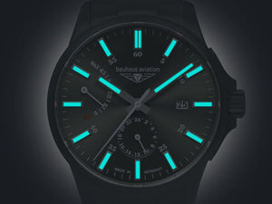 Reloj Automático Bauhaus Aviation, Titanio, Verde, 42 mm, Día, 2860M-4