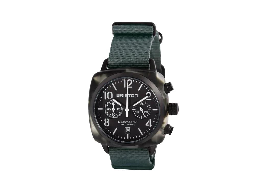 Reloj Briston Clubmaster Classic Alpine Hunter, Negro, 40 mm, 15140.PBAM.GT.3.NG