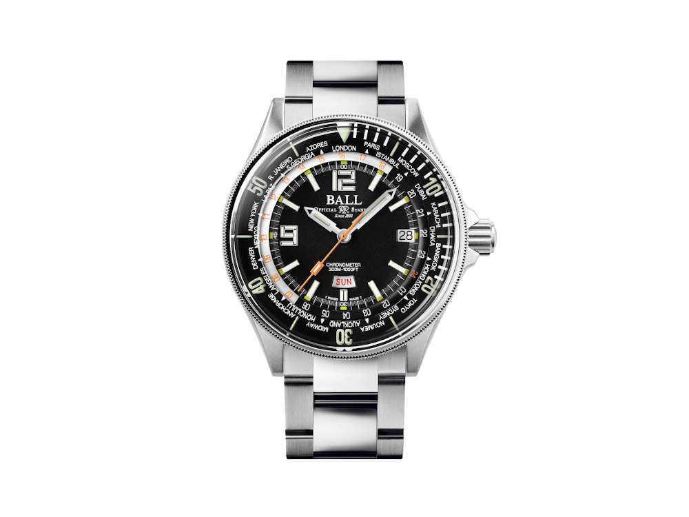 Reloj Automático Ball Engineer Master II Diver Worldtime, COSC, DG2232A-SC-BK