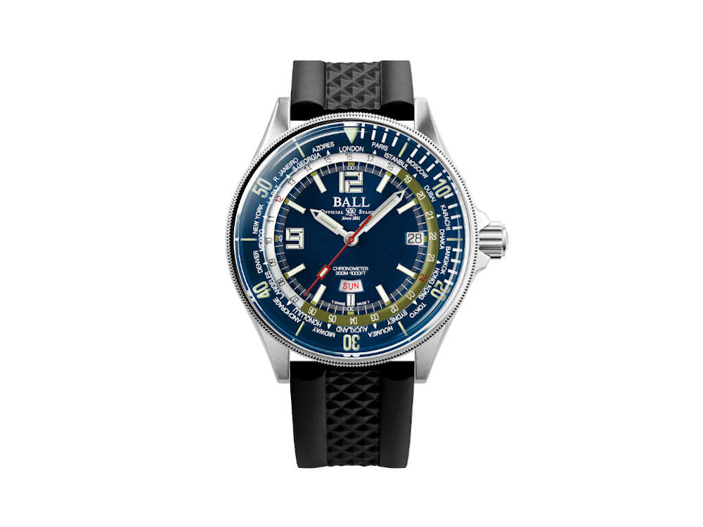 Reloj Automático Ball Engineer Master II Diver Worldtimer, COSC, DG2232A-PC-BE