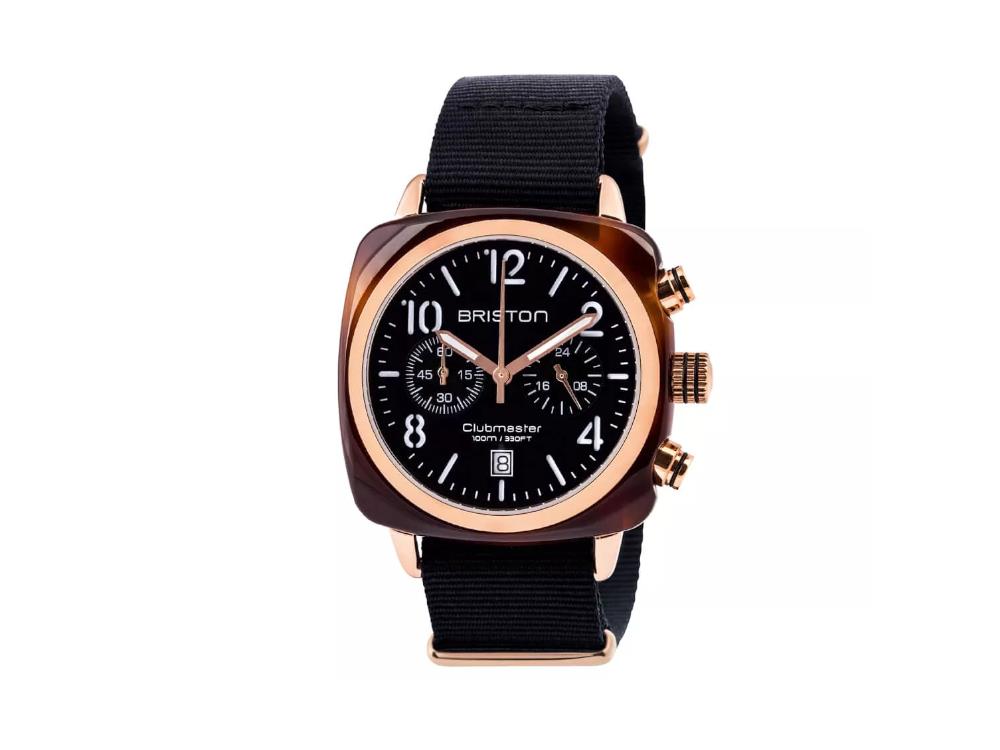 Reloj de Cuarzo Briston Clubmaster Classic, PVD, Negro, 40 mm, 14140.PRA.T.1.NB