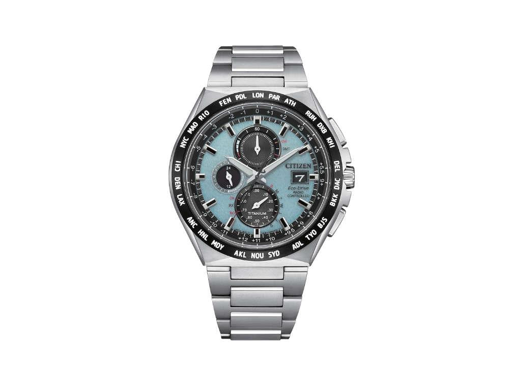 Reloj de Cuarzo Citizen H800 Super Titanium Radio Controlled, Azul, AT8238-84M