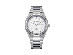 Reloj de Cuarzo Citizen Super Titanium, 39.5 mm, Blanco, 10 atm, AW0130-85A