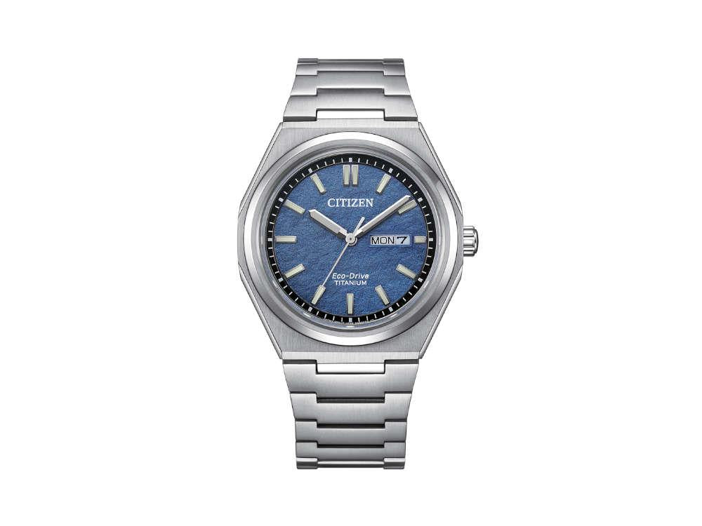 Reloj de Cuarzo Citizen Super Titanium, 39.5 mm, Azul, 10 atm, AW0130-85L