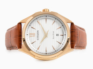 Reloj de Cuarzo Citizen OF, Blanco, 41.2 mm, Correa de piel, 10 atm, AW1753-10A