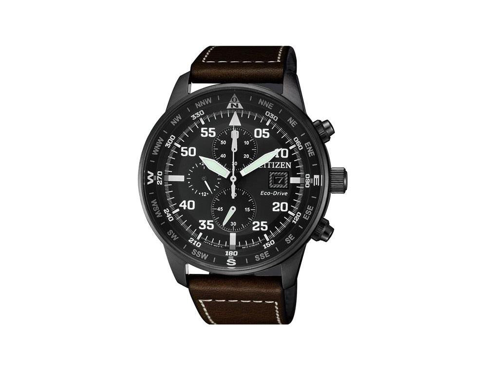 Reloj de Cuarzo Citizen OF, Eco Drive B612, 44 mm, Correa de piel, CA0695-17E