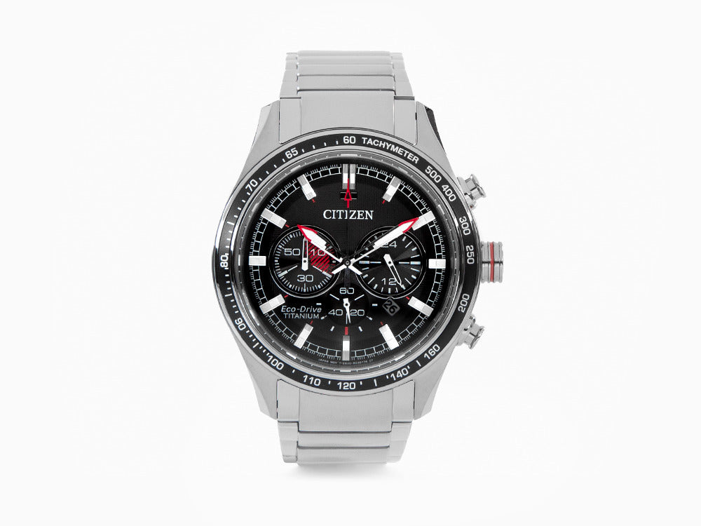 Reloj de Cuarzo Citizen Super Titanium Crono, B620, 43 mm, Negro, CA4491-82E