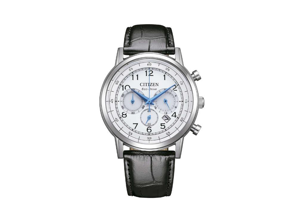 Reloj de Cuarzo Citizen OF Chrono, Blanco, 42 mm, Correa piel, 5 atm, CA4630-02A