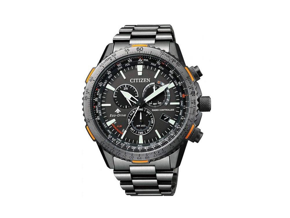 Reloj de Cuarzo Citizen Radio Controlled, ECO DRIVE, 45 mm, Negro, CB5007-51H