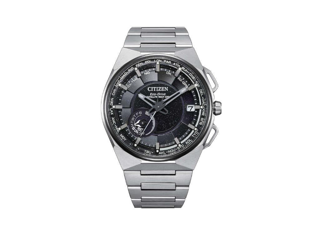 Reloj de Cuarzo Citizen Satellite Wave GPS F150, 45.4 mm, Negro, CC3097-52E