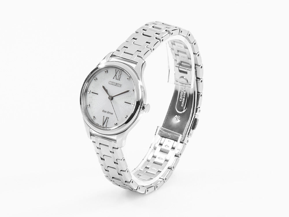 Reloj de Cuarzo Citizen Lady OF, Eco Drive E031, 32 mm, 5atm, Blanco, EM0500-73A