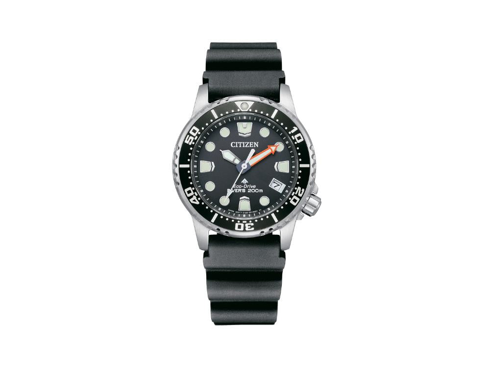 Reloj de Cuarzo Citizen Promaster Aqualand I, 36.5 mm, Negro, 20 atm, EO2020-08E