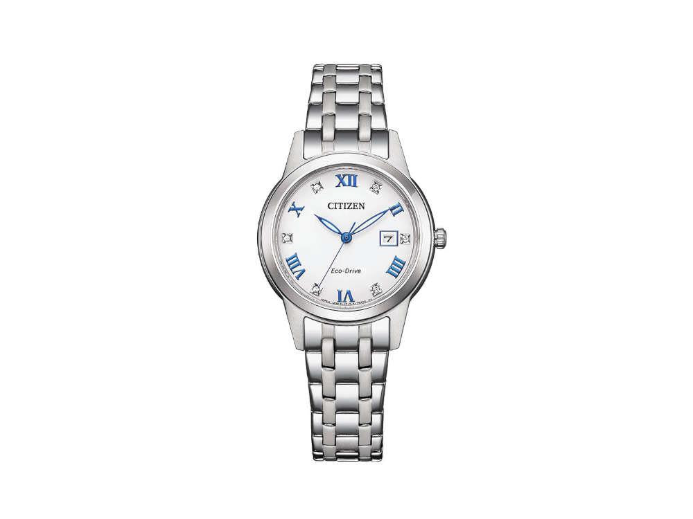 Reloj de Cuarzo Citizen Lady, Eco Drive J710, 29.4 mm, Blanco, FE1240-81A