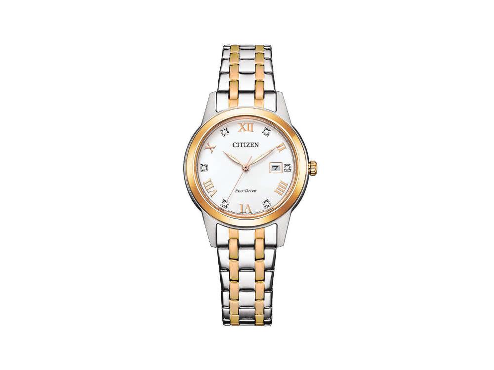 Reloj de Cuarzo Citizen Lady, Eco Drive J710, 29.4 mm, Blanco, FE1246-85A