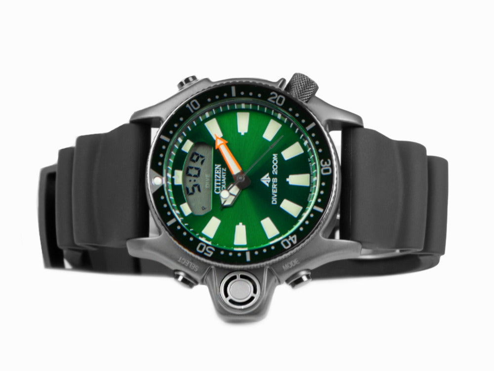 Reloj Citizen Promaster Aqualand I, Verde, Ed. Especial, JP2007-17X