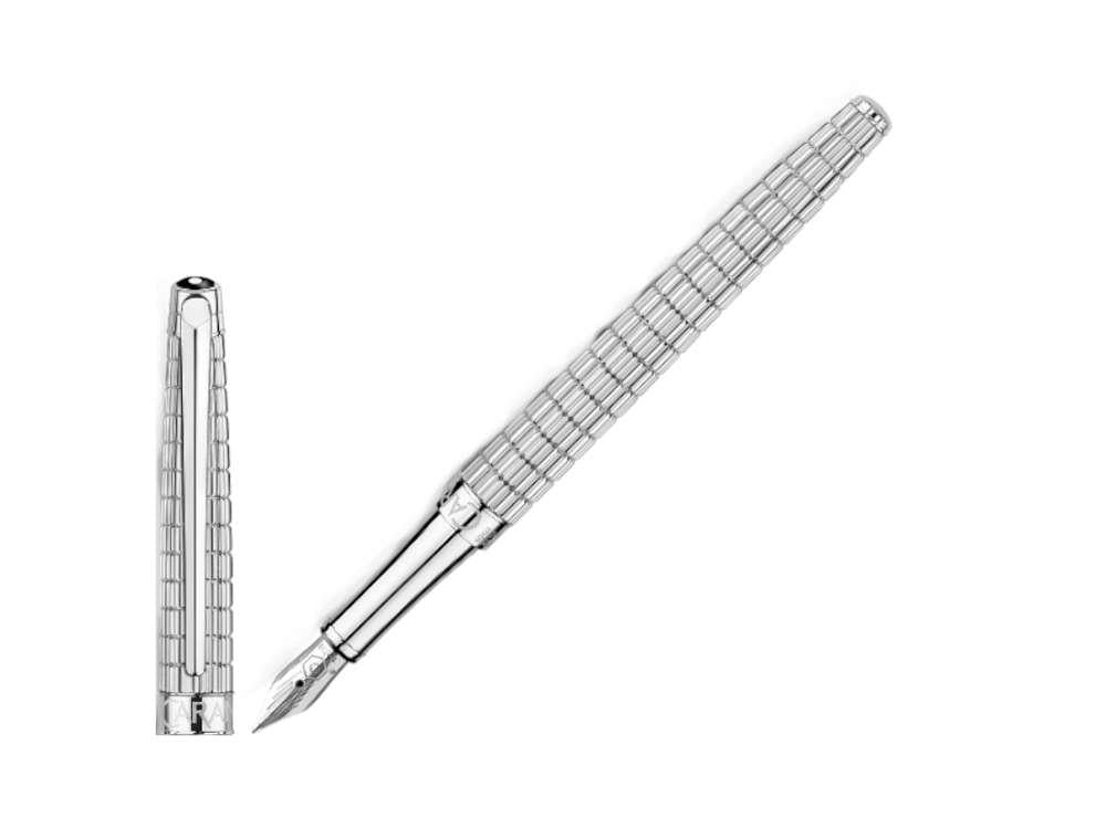 Pluma Estilográfica Caran d'Ache Léman Slim Lights, Plata, 4791.386