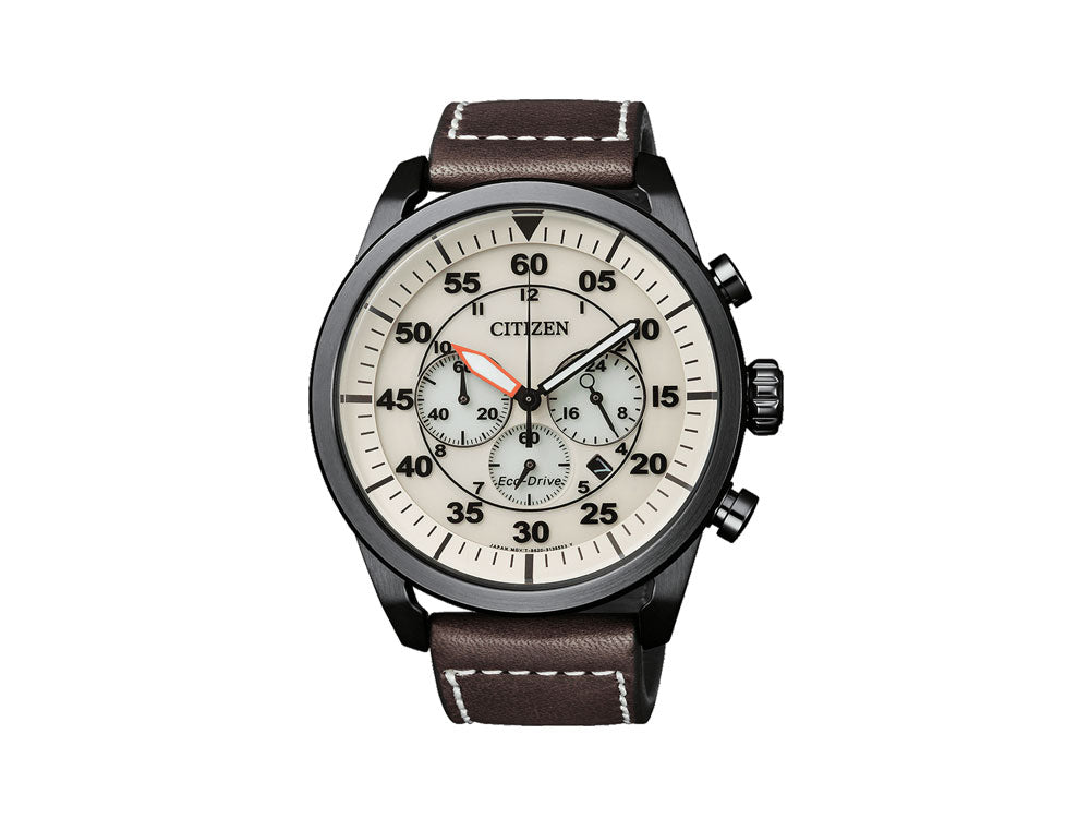 Reloj de Cuarzo Citizen OF, Eco Drive B620, 45 mm, Correa de piel, CA4215-04W