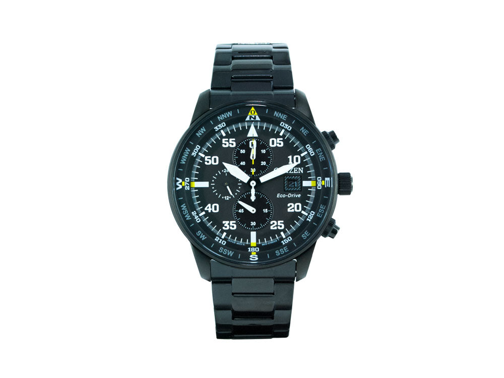 Reloj de Cuarzo Citizen OF, Eco Drive B612, Negro, 44 mm, 10 atm, CA0695-84E