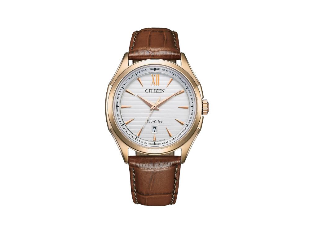 Reloj de Cuarzo Citizen OF, Blanco, 41.2 mm, Correa de piel, 10 atm, AW1753-10A