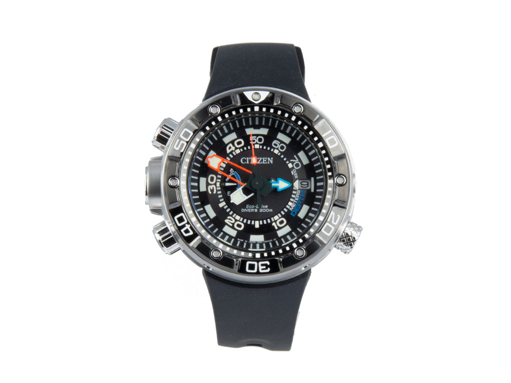 Reloj de Cuarzo Citizen Promaster  Aqualand, Eco Drive, Negro, 20atm, BN2024-05E