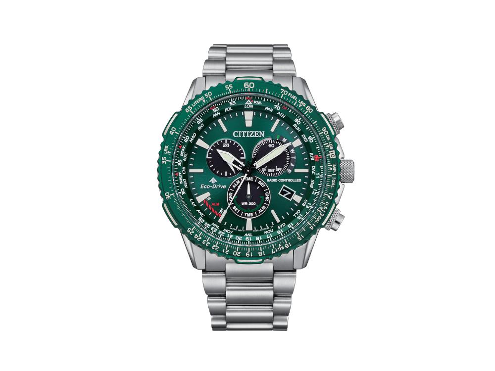 Reloj de Cuarzo Citizen Promaster Pilot, 40.9 mm, Verde, 20 atm, CB5004-59W