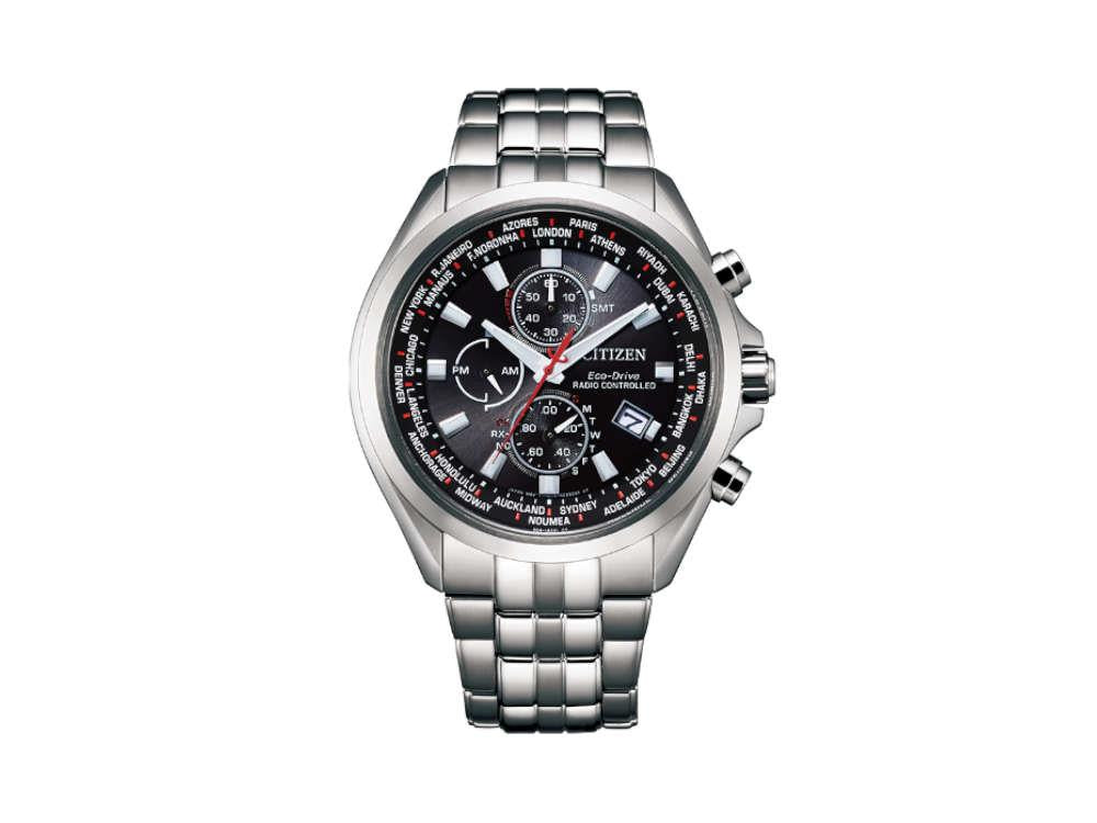 Reloj de Cuarzo Citizen Radio Controlled, H804 , 44mm, Negro, 20 atm, AT8200-87E