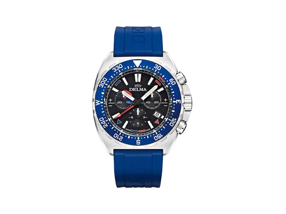 Reloj de Cuarzo Delma Racing Oceanmaster, Crono, Negro, 44 mm, 41501.678.6.048