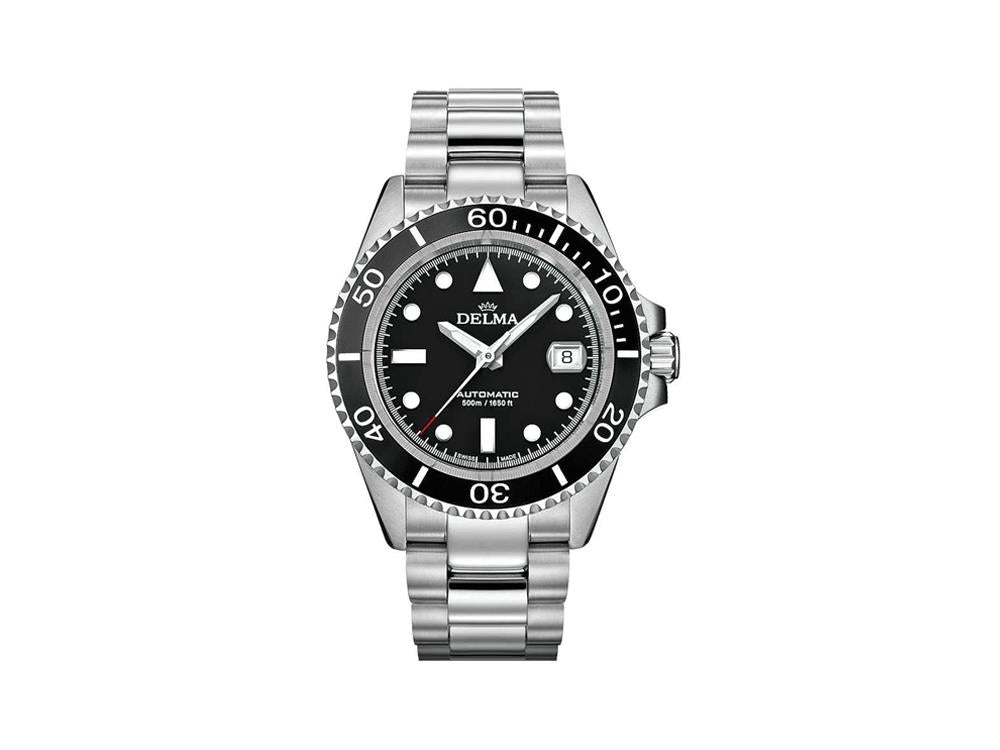 Reloj Automático Delma Diver Commodore, Negro, 43 mm, 41701.690.6.031