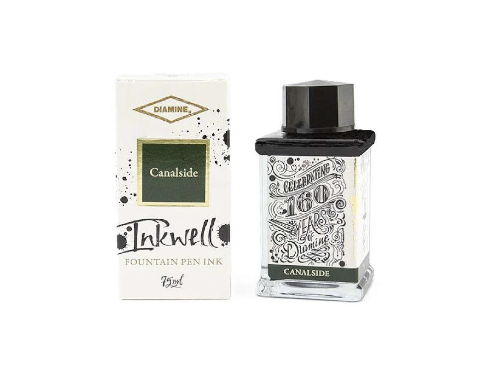 Tintero Diamine 160th Anniversary Canalside, 75ml., Verde, Cristal