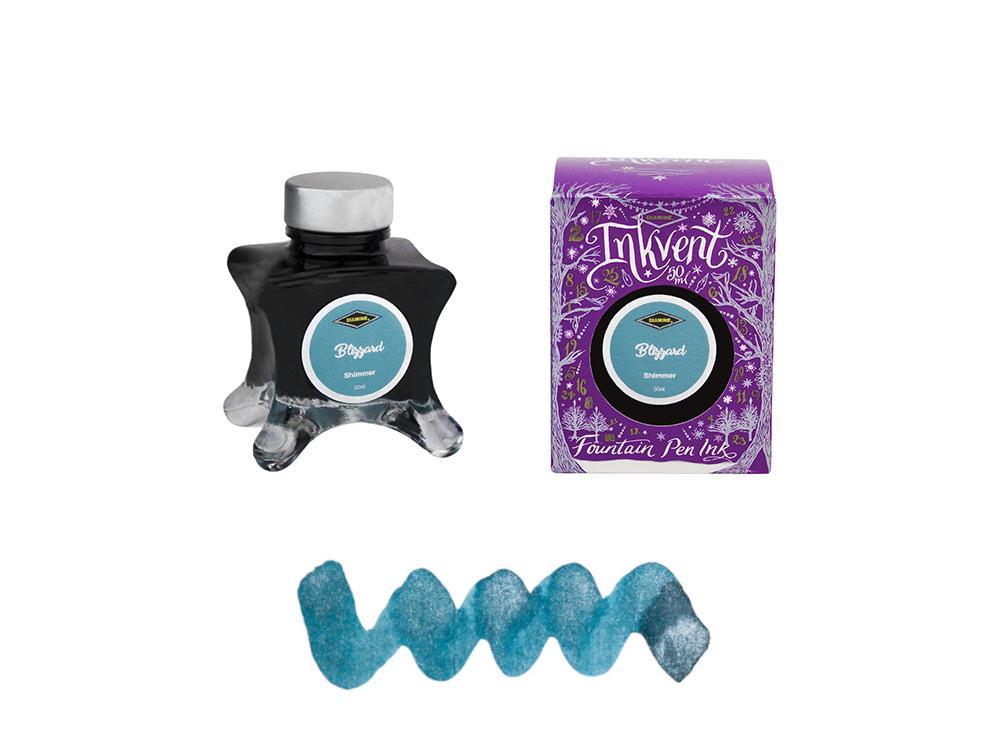 Tintero Diamine Blizzard Ink Vent Purple, 50ml, Shimmer, Azul