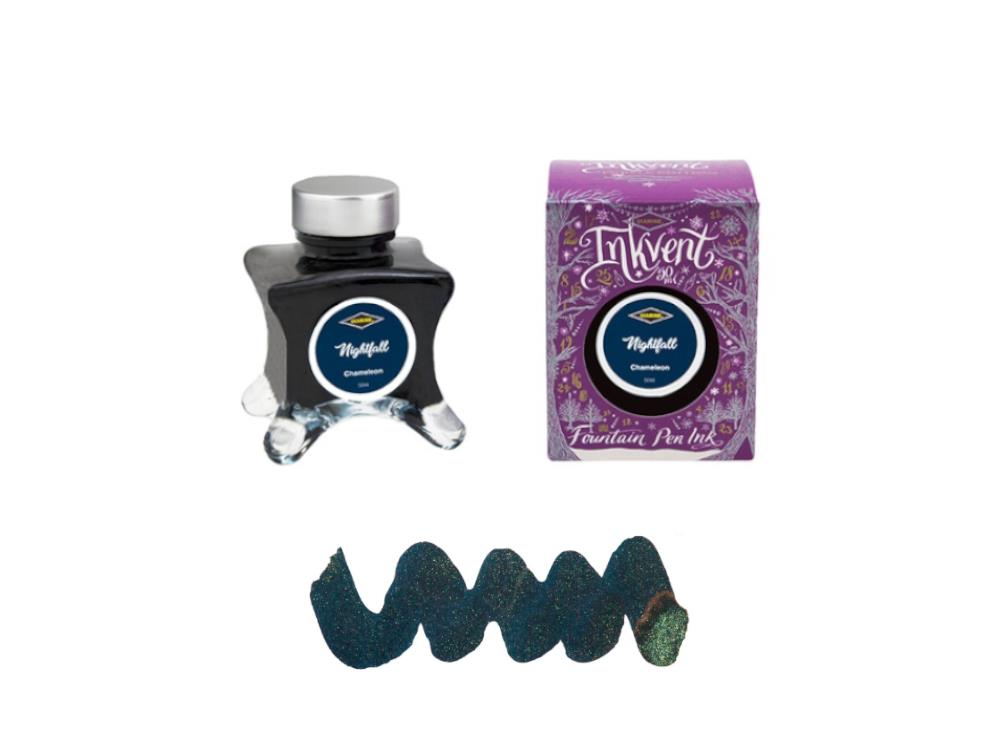 Tintero Diamine Nightfall Ink Vent Purple , 50ml, Chamaleon, Azul