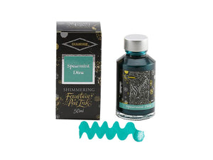 Tintero Diamine Shimmering Spearmint Diva, 50ml., Cristal