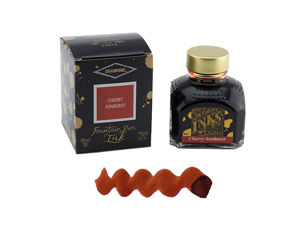 Tintero Diamine Cherry Burst, 80ml., Cristal