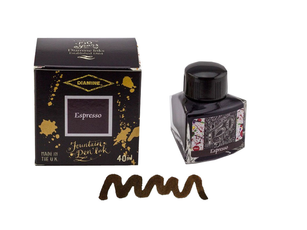 Tintero Diamine, 40ml., Espresso, Cristal