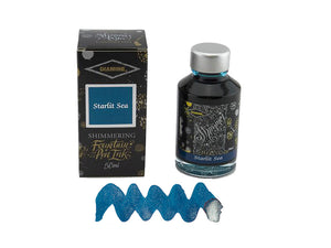 Tintero Diamine Shimmering Starlit Sea, 50ml., Cristal