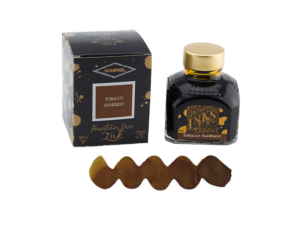 Tintero Diamine Tobacco Sunburst, 80ml., Cristal