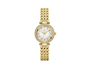 Reloj de Cuarzo GC Watches Vogue, PVD Oro, Blanco, 32 mm, Z22002L1MF