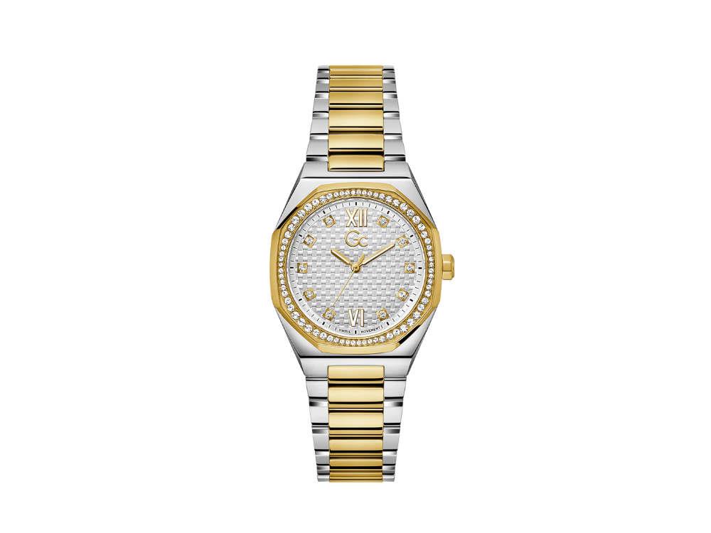 Reloj de Cuarzo GC Watches Coussin Sleek Lady, Blanco, 34 mm, Z25002L1MF