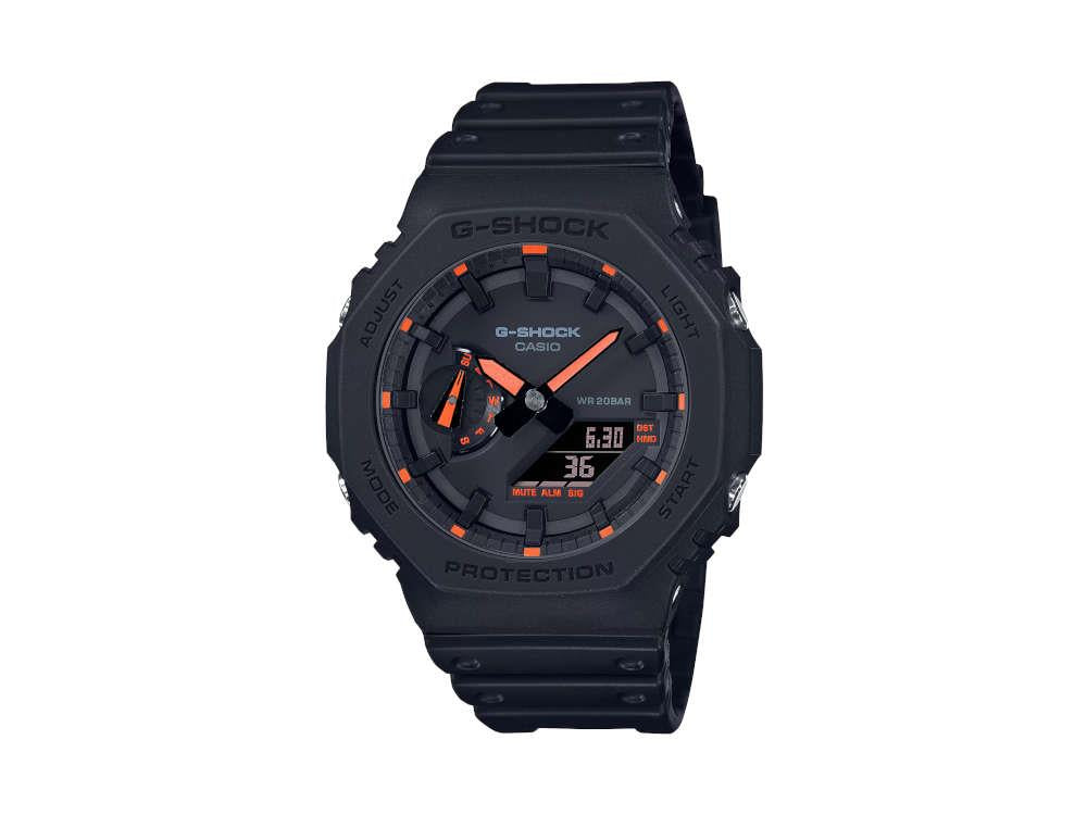 Reloj de Cuarzo G-SHOCK Casio Classic, Resina, Negro, 55 × 51.2mm, GA-2100-1A4ER