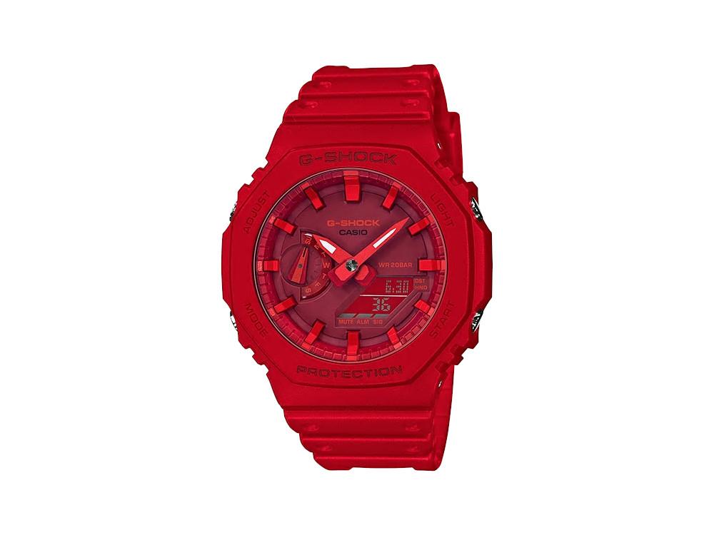 Reloj de Cuarzo G-SHOCK Casio Classic, Resina, Rojo, 48.5 × 45.4mm, GA-2100-4AER