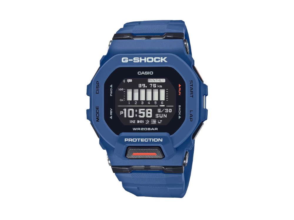 Reloj de Cuarzo G-SHOCK Casio G-Squad, Resina, Negro, 48.4 × 45.9mm, GBD-200-2ER